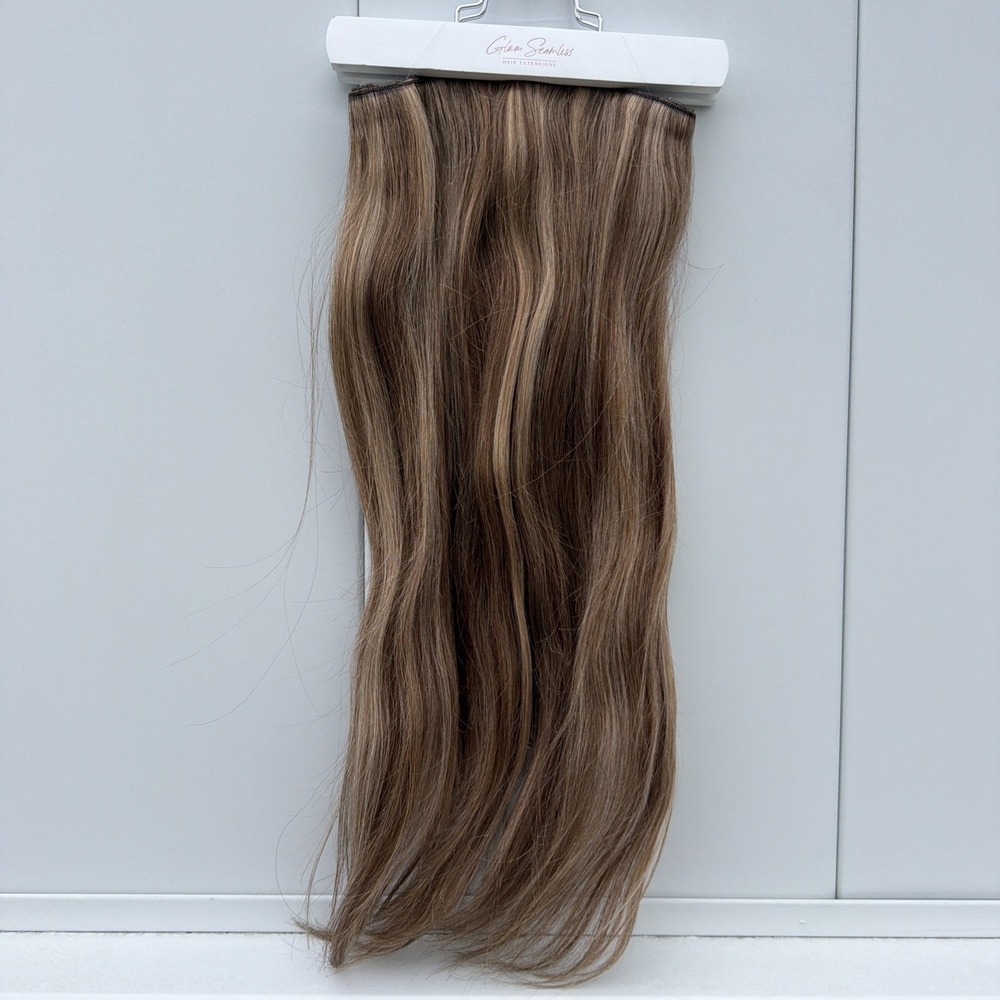 Glam Seamless 22" Glam Band Halo Mocha Bronde Highlights New W/ Storage Bag